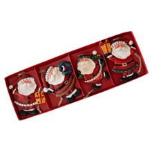 Artistic Resin Santa Statuettes For Enhancing-B senior man