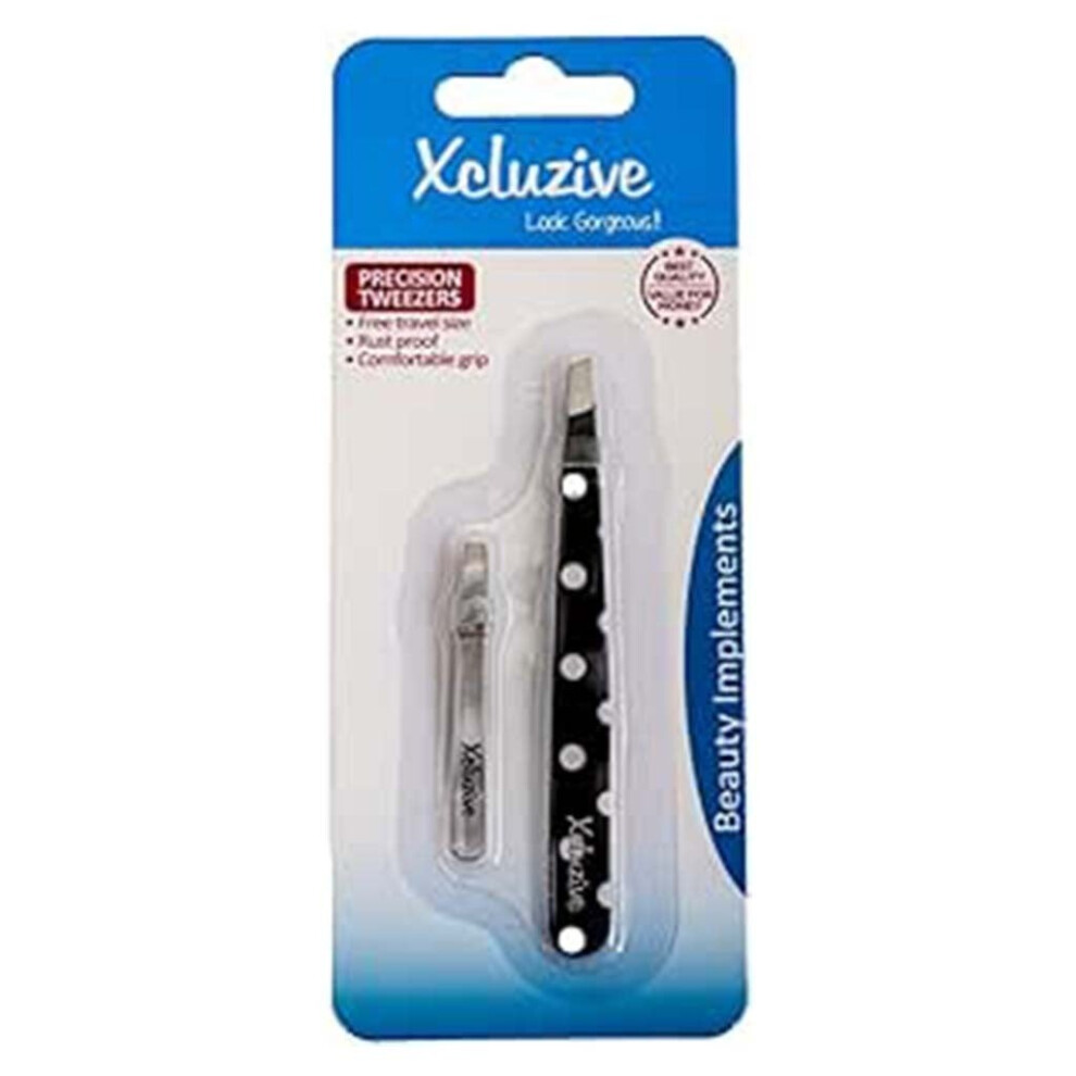 Xcluzive Precision Tweezers with PVC Sleeve |Professional grooming Tool, Assorted Colors
