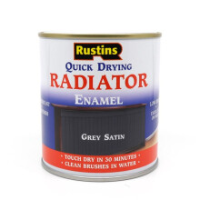 Rustins Quick Drying Radiator Enamel Satin - Grey 250ml