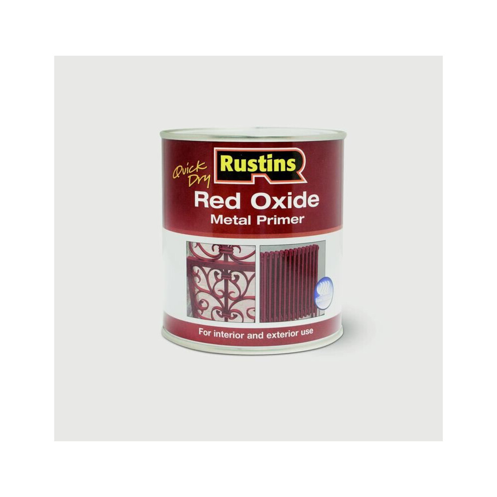 Rustins REDOW500 Quick Dry Red Oxide Metal Primer 500ml