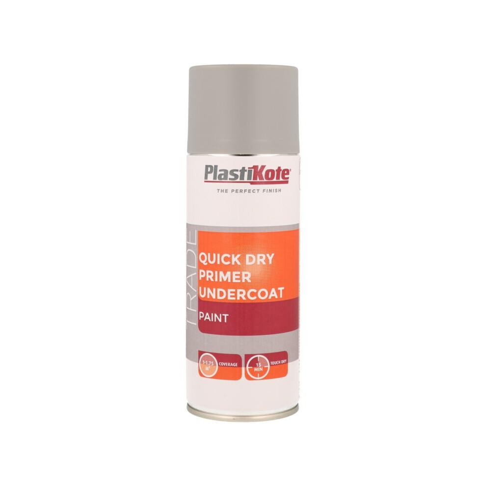 Plastikote - Quick Dry Primer Undercoat 400Ml - Grey