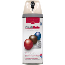 Plasti-Kote PKT21103 Twist & Spray Gloss Antique White 400ml
