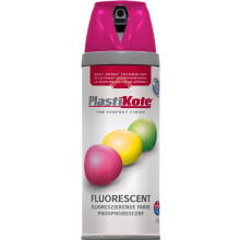 Plasti-Kote PKT1900 Twist & Spray Fluorescent Pink 400ml