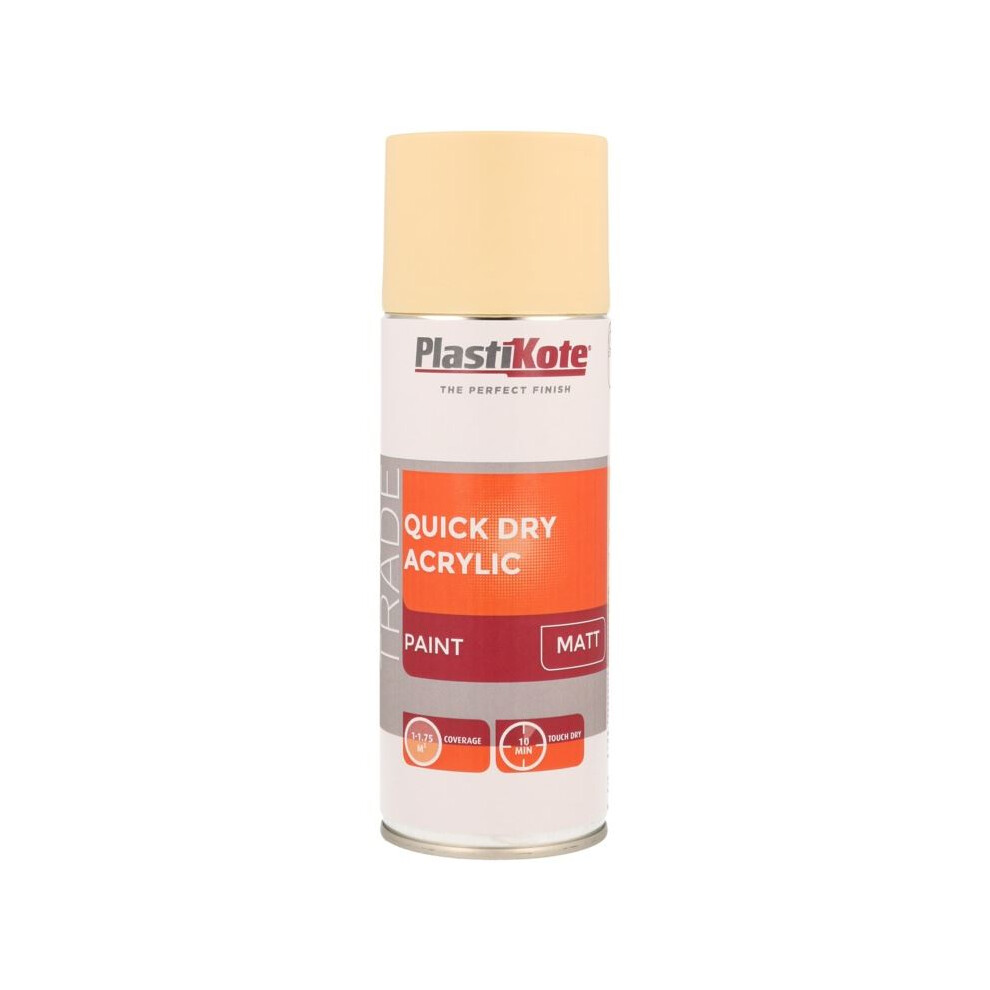 Plastikote - Quick Dry Acrylic Spray 400Ml - Magnolia