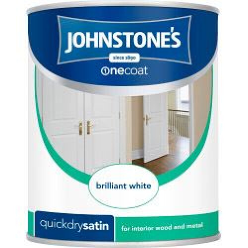 Johnstone's (Black) Johnstones One Coat Quick Dry Satin Paint - Colours