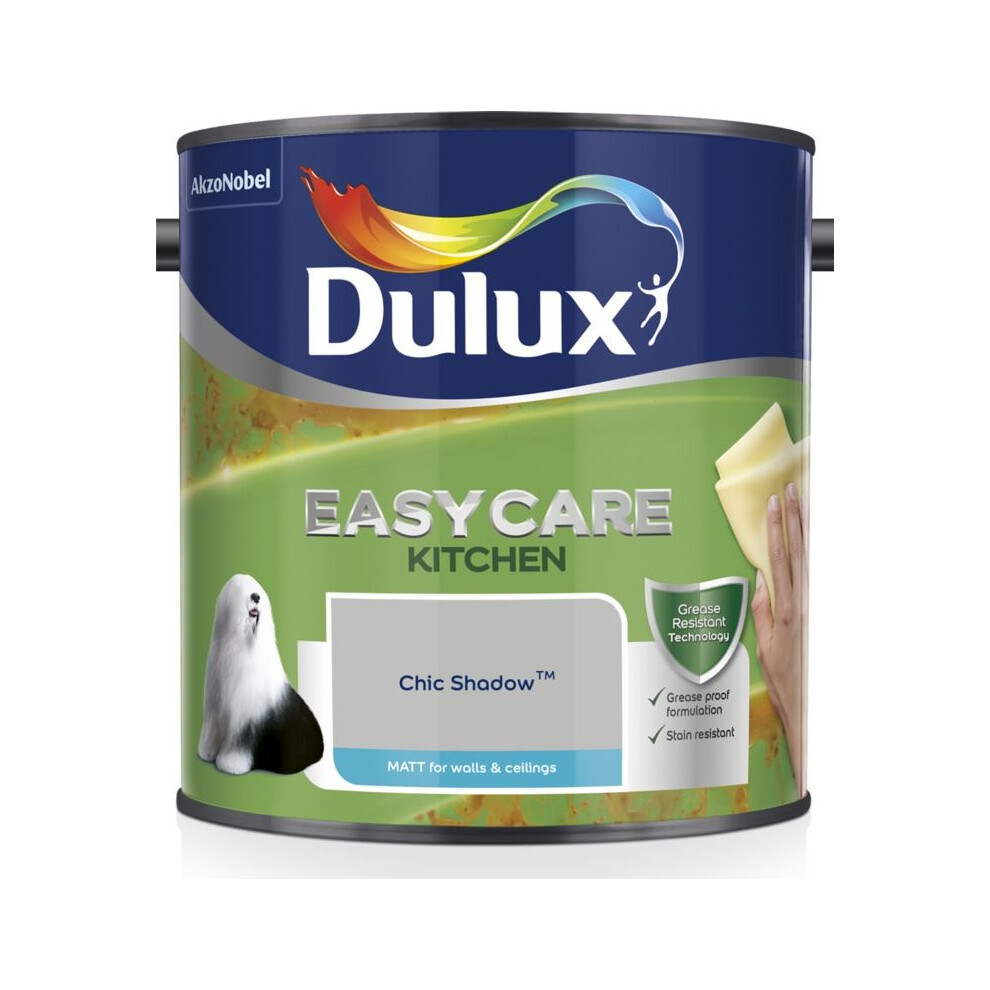 Dulux Easycare Kitchen Matt Paint, Chic Shadow, 2.5 Litre