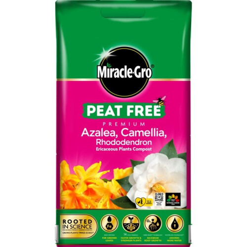 Miracle-Gro Miracle Gro Azalea Ericaceous Compost Camellia Rhododend Peat Free 10L