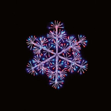 Christmas Light Up Rainbow LED Snowflake Window Decoration Indoor/Outdoor 60cm