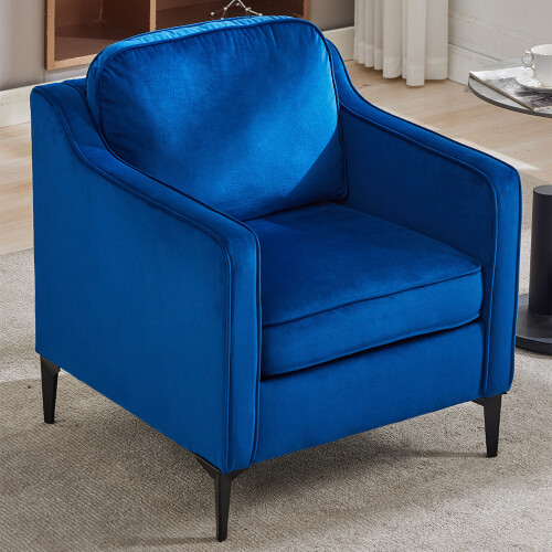 Living And Home Single Sofa Armchair, Navy Blue 1