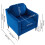 Living And Home Single Sofa Armchair, Navy Blue 6