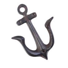 Antique Styles Metal Anchors Hooks For Wall Decoration-Black