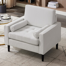 Mid-Century Single Sofa Armchair, Beige