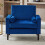 Living And Home Mid-Century Single Sofa Armchair, Blue 2