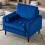 Living And Home Mid-Century Single Sofa Armchair, Blue 1