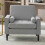 Living And Home Mid-Century Single Sofa Armchair, Grey 2