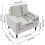 Living And Home Mid-Century Single Sofa Armchair, Beige 6
