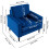 Living And Home Mid-Century Single Sofa Armchair, Blue 6