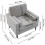 Living And Home Mid-Century Single Sofa Armchair, Grey 6