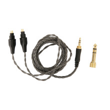 Cabo balanceado de substituição para cabo HiFi Sennheiser com plugue de 3,5 mm e adaptador de 6,35 mm. Alta resolução, fio de cobre banhado a
