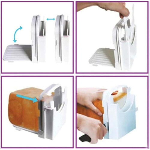 Adjustable Bread Slicer with Foldable SpaceSaving Design for Homemade and Bakery Bread 1