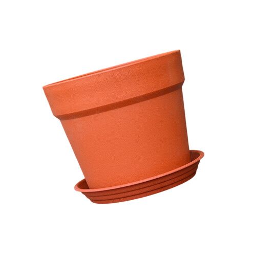 Durability Plastic Flowerpot Features Stone Texture-Large