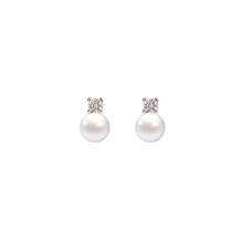 S925 Zircon Pearl Earrings, Classic Stud Earrings for Women