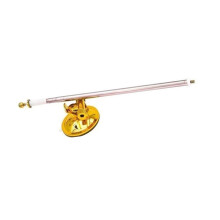 ABS-basis telescopische autovlaggenmast met-Gouden met 1,2m fla