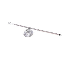 Telescoping Flag Poles Heavy Type Suction-Silver with 1.2m fla