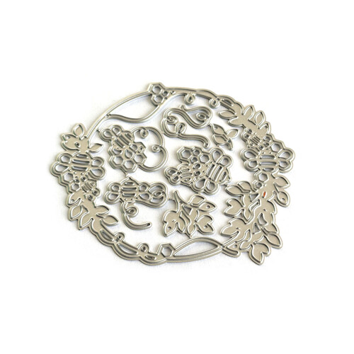 Bloemenkrans gestanst metalen embossing stencils koolstofstaal