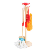 Kids Cleaning Toy Set Broom Mop Dustpan Brush | Basswood Plastic Cloth
