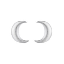 S925 Matte Moon Earrings, Minimalist Stud Earrings for Women
