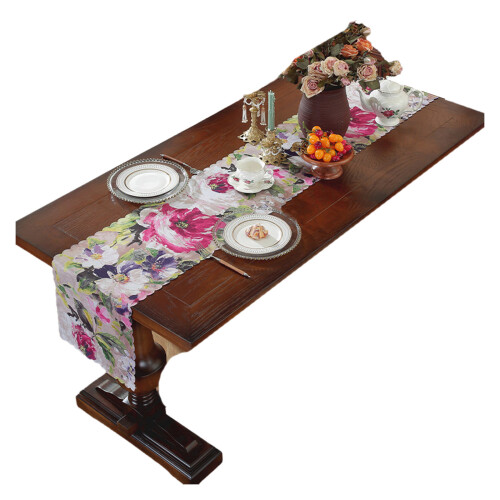 Washable Oil Print Table Mats Polyester Decorative-30*120cm P