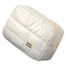 Sophisticated Women Cosmetic Bag With-Pearl white three di