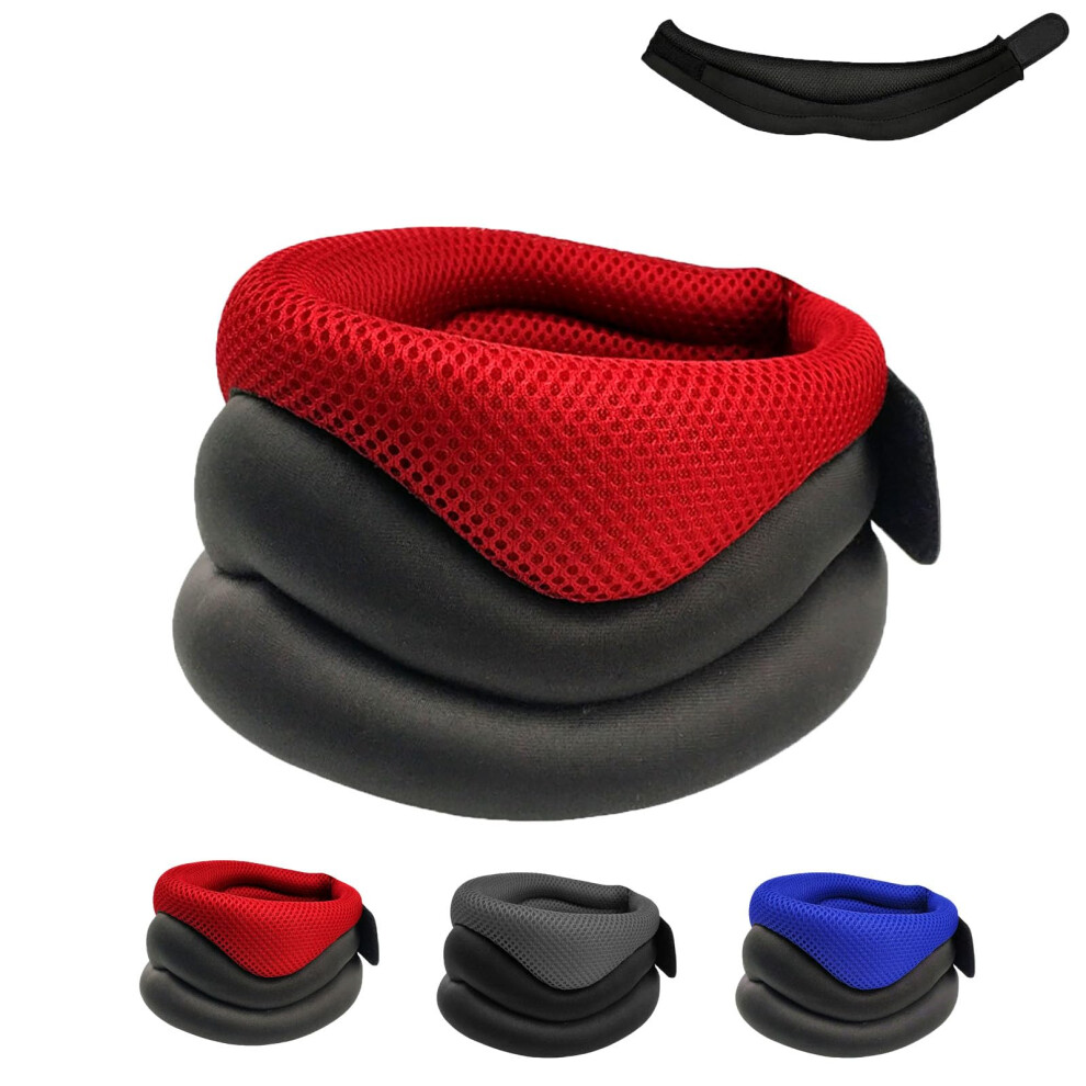 Red Neck Brace Cervical Collar For Sleeping And Snoring Relief, Adjustable Ergonomic Support, 1Pc