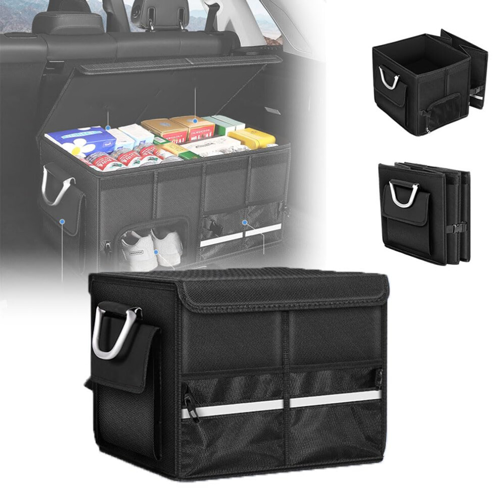 Car Boot Organiser For Audi A3 Cabriolet, Collapsible Multicompartment Storage, Durable, Waterproof Organiser 9382693625007
