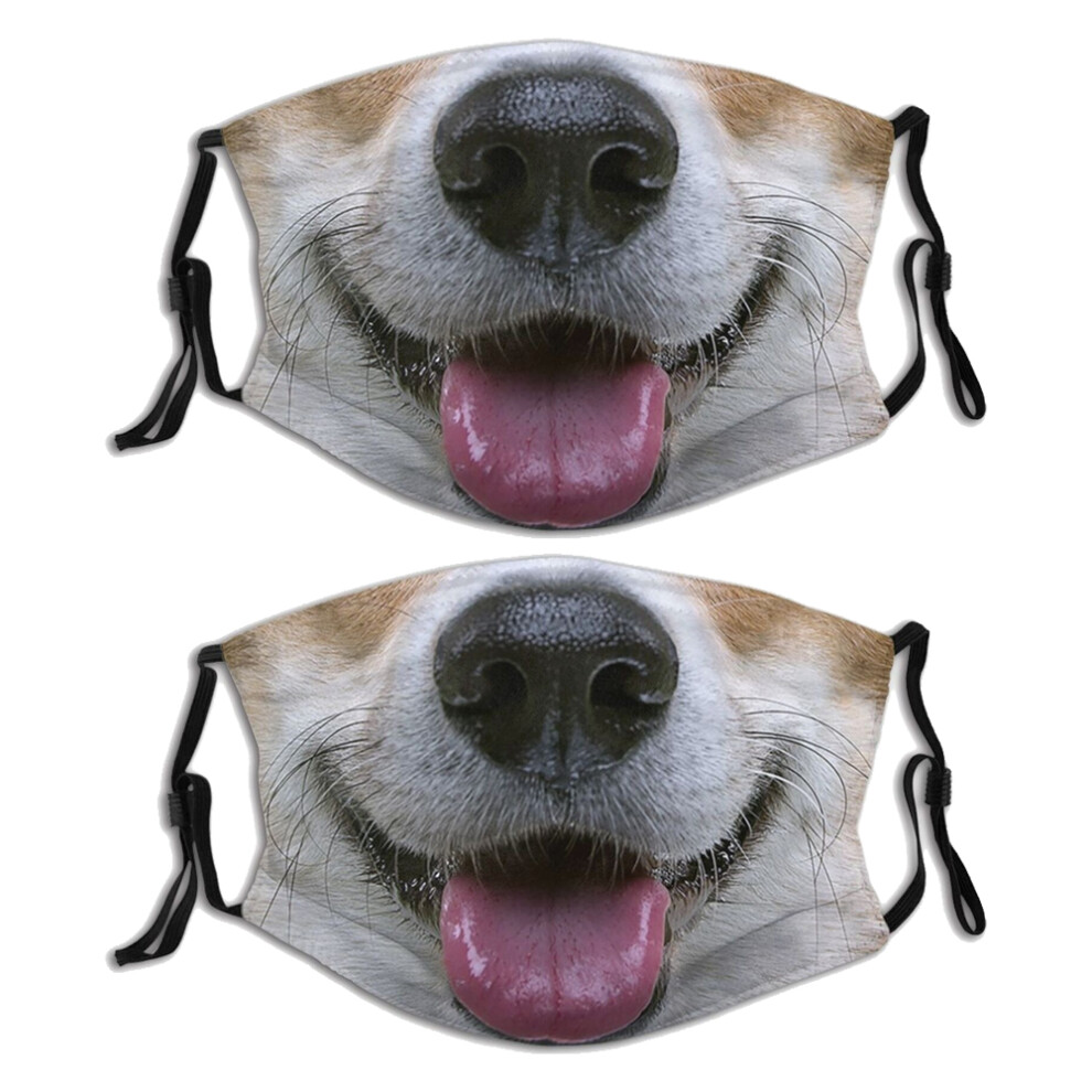 Adjustable Earloops Face Mask, Reusable 3-Layer Fabric Cover With Velcro Fastener, Windproof Dustproof Design With Small Breathing Holes For Outdoor A 9148971761504