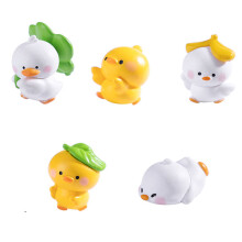 5-delige eend miniatuur beeldje harsen ornamenten ideaal cadeau