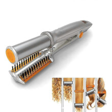 (DE) 2 In 1 Hair Straightening Iron Professional Styler Multi Tool Flat Iron With Brush|curling Irons
