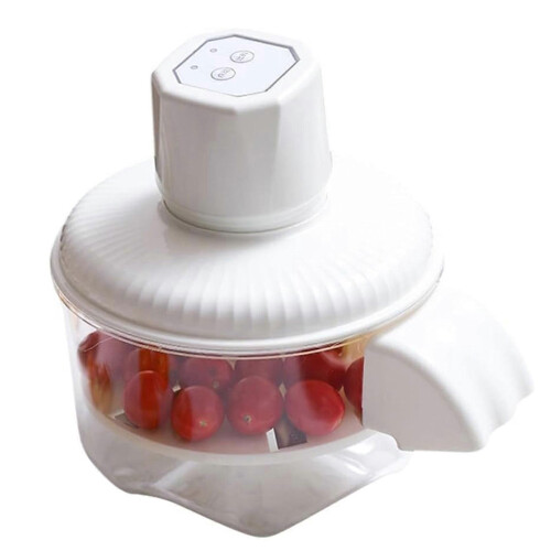 (White) Grape Peeling Machine Rechargeable Smart Fruit Machine for Home Kitchen