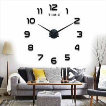 Customizable Mirror Surface Wall Sticker, Environmental Protection Home Decor 3D Large Numbers Clock (DIY Wall Art)