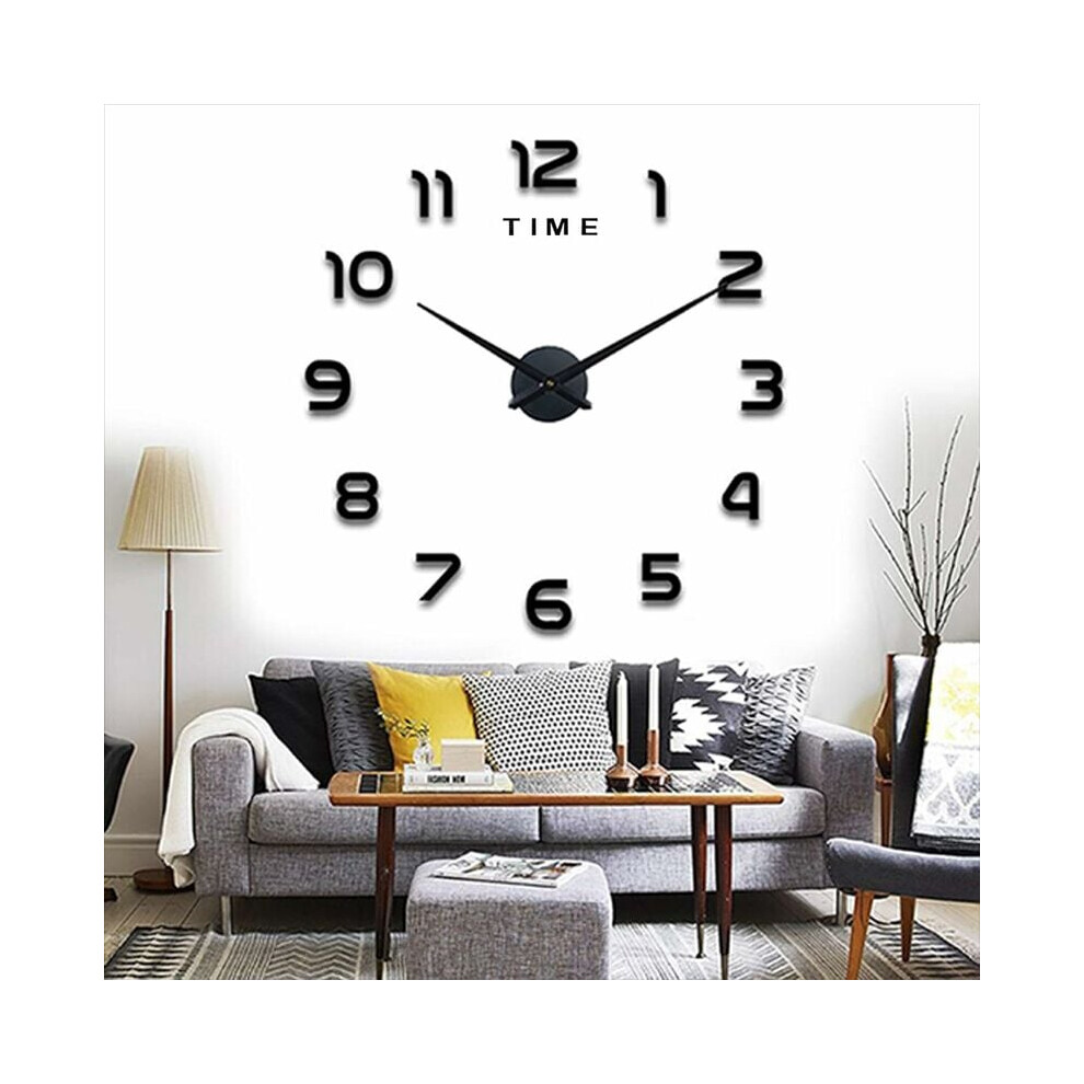 Customizable Mirror Surface Wall Sticker, Environmental Protection Home Decor 3D Large Numbers Clock (DIY Wall Art)