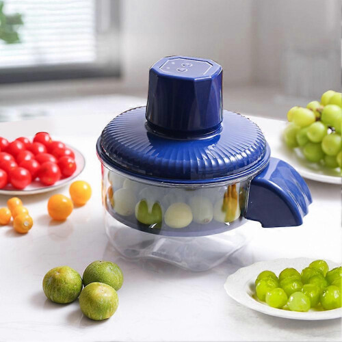 (blue) Grape Peeling Machine Rechargeable Smart Fruit Machine for Home Kitchen 2