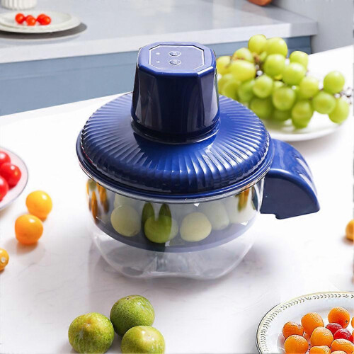 (White) Grape Peeling Machine Rechargeable Smart Fruit Machine for Home Kitchen 2
