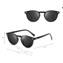 Óculos de Sol com Proteção UV400, Lentes Polarizadas com Design Retrô para Homens e Mulheres, Armação Leve em Estilo Vintage, Acessório de