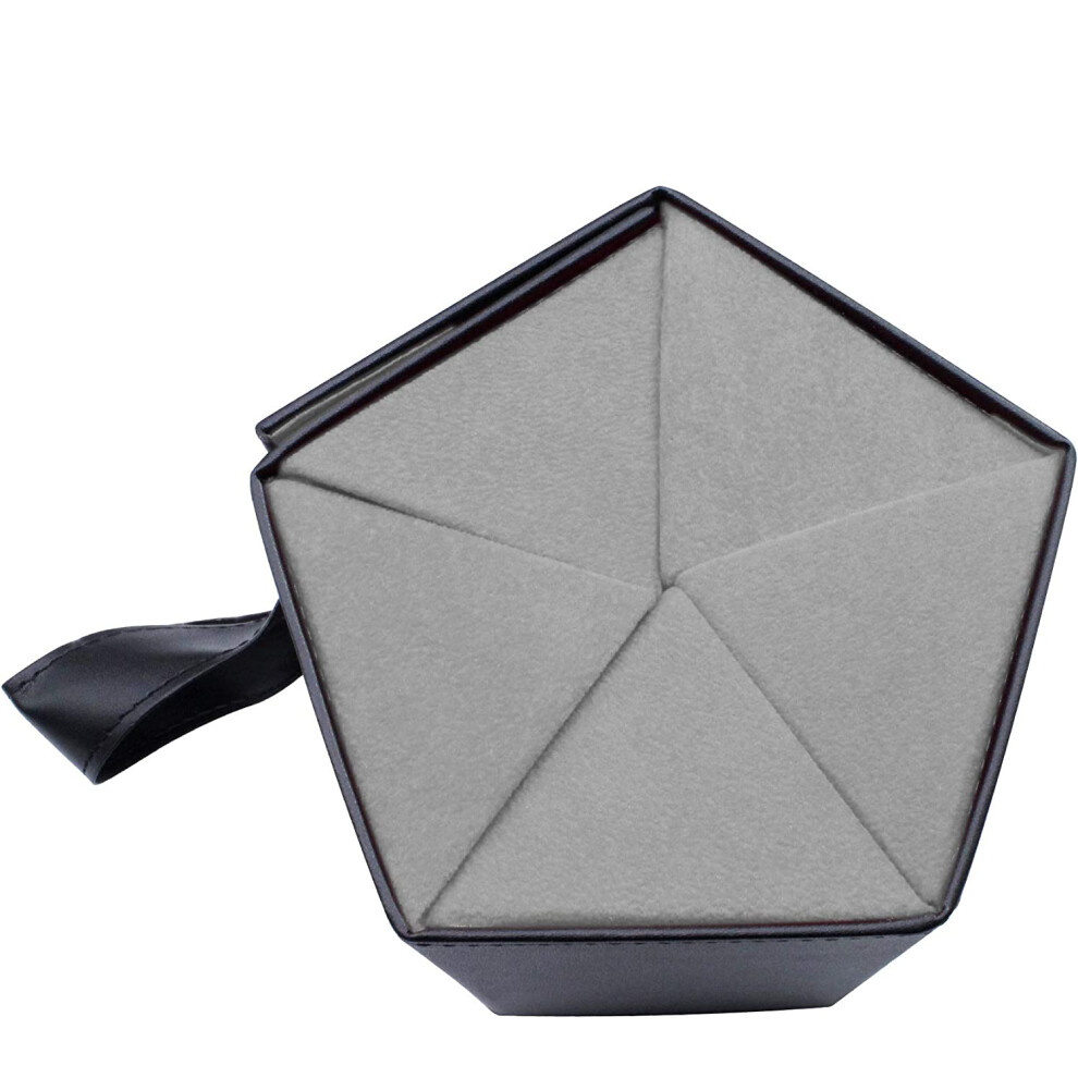 Eyeglass Organizer Case for Travel, Foldable and Portable Sunglass Storage Box with Triangular Geometry Design, Multi-Function Folding Eyewear