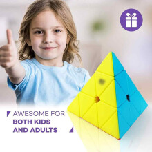 Puzzle Speed Cube a piramide, l'elegante design con angoli arrotondati ottimizza le aree soggette a collisioni, presenta scanalature antiaderenti per