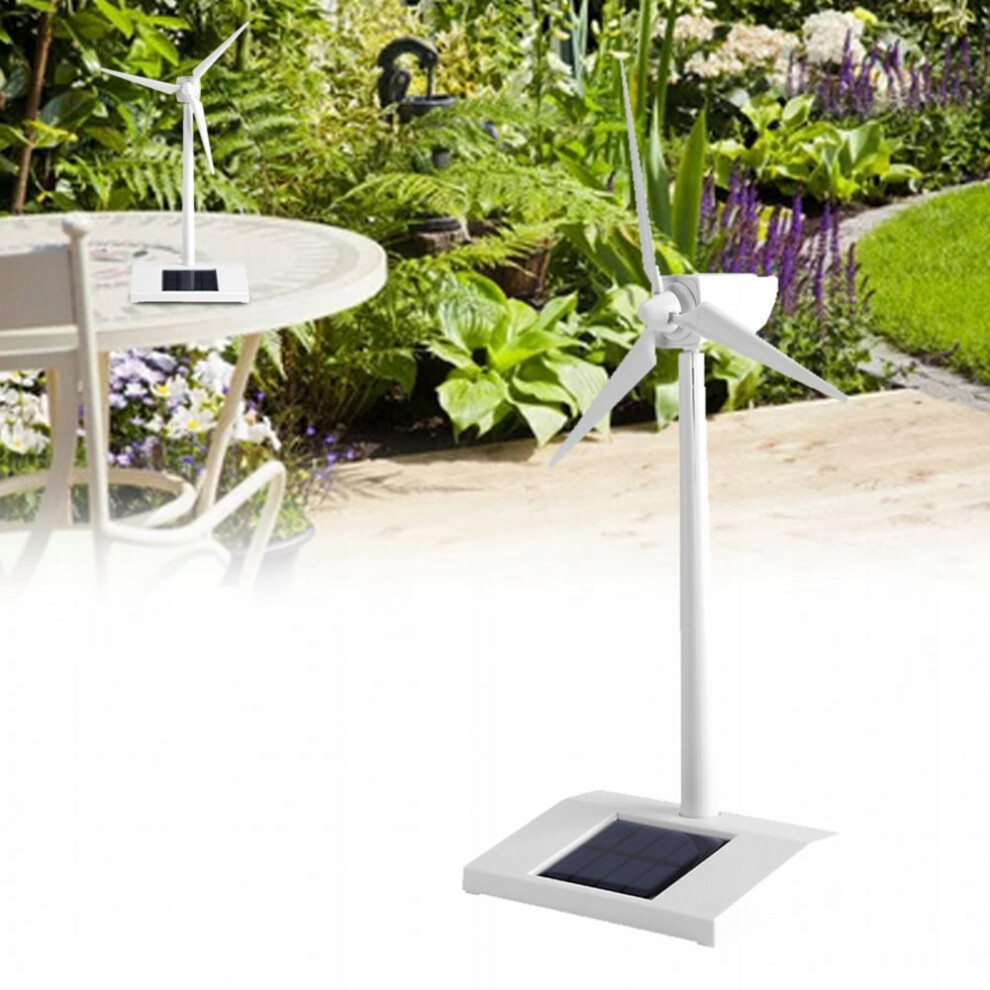 Solar-Powered Desktop Windmill, Mini Solar Energy Wind Mill For Education Or Fun 9128293494212