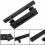 Barn Door Handle Set, Invisible Handle Solid Steel Powder Coated for Easy Installation, Rustic Design Barn Door Pull, Matte Black Finish (Comfortable 4