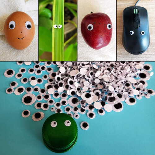 Versatile Pack, Self-Adhesive Plastic Googly Eyes, Mixed Packaging, Wide Application, Strong Adhesive Backing For Lasting Creations 1