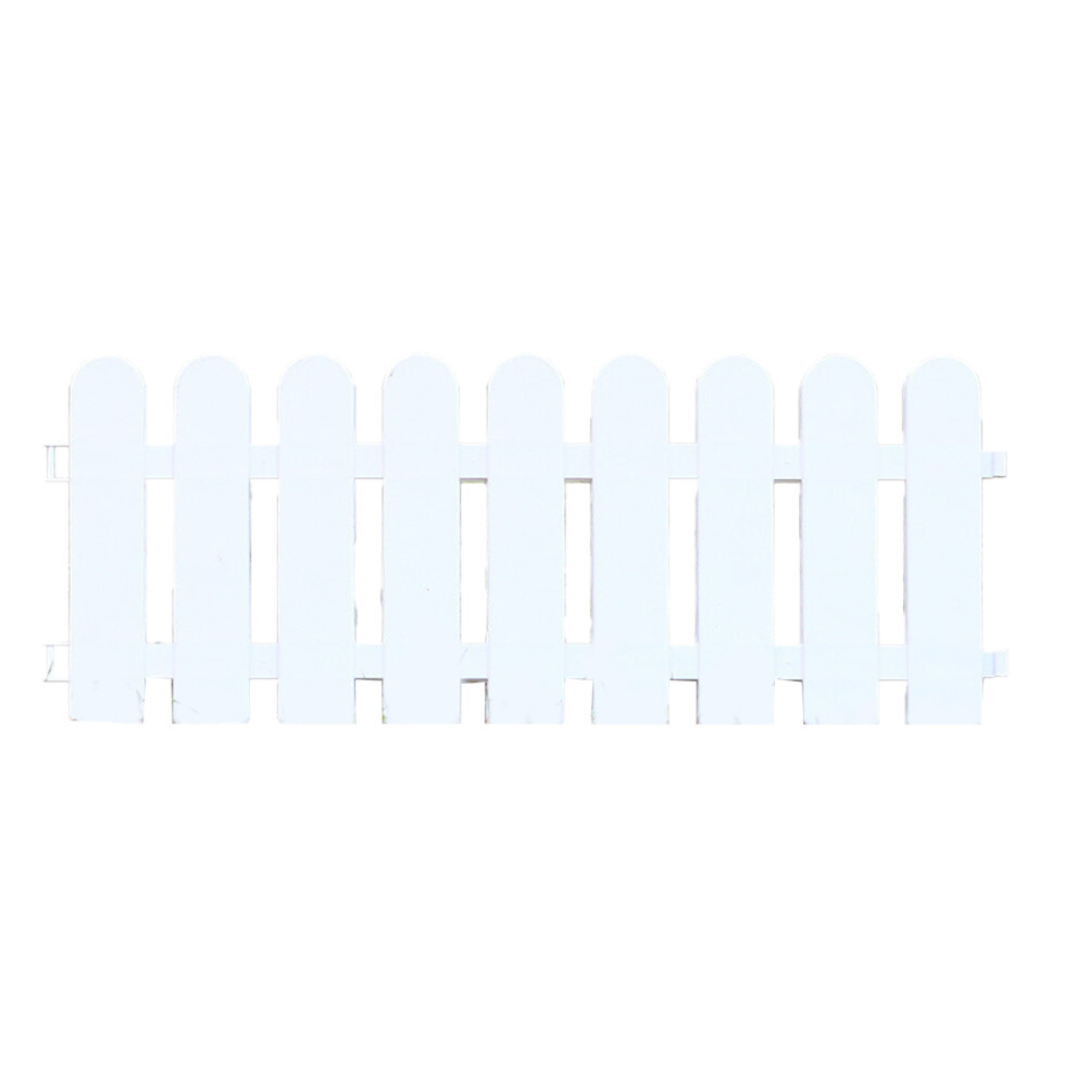 White Picket Fence Fairy Garden, Christmas Fence Decoration For Gardens And Road Green Belts (Pvc, Easy To Install And Disassemble, Rustproof) 9441426583714